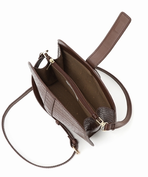 LE VERNIS（ル・ベルニ）の「エンボスシェルバッグ（ショルダーバッグ・レディース・ブラック/ブラウン・FREE）」の20枚目の写真