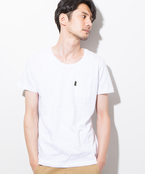 AKM Contemporary（エイケイエムコンテンポラリー）の「【AKM Contemporary】クルーネックスラブポケTEE（Tシャツ/カットソー・メンズ・ネイビー/ブラック/グレー/ホワイト・SMALL/MEDIUM/LARGE）」の2枚目の写真