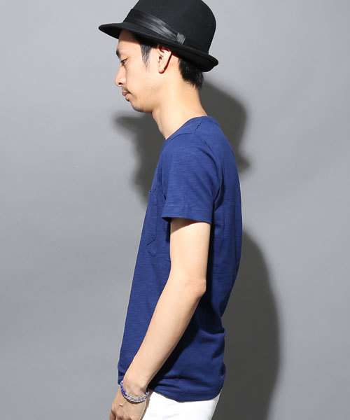 AKM Contemporary（エイケイエムコンテンポラリー）の「【AKM Contemporary】クルーネックスラブポケTEE（Tシャツ/カットソー・メンズ・ネイビー/ブラック/グレー/ホワイト・SMALL/MEDIUM/LARGE）」の12枚目の写真