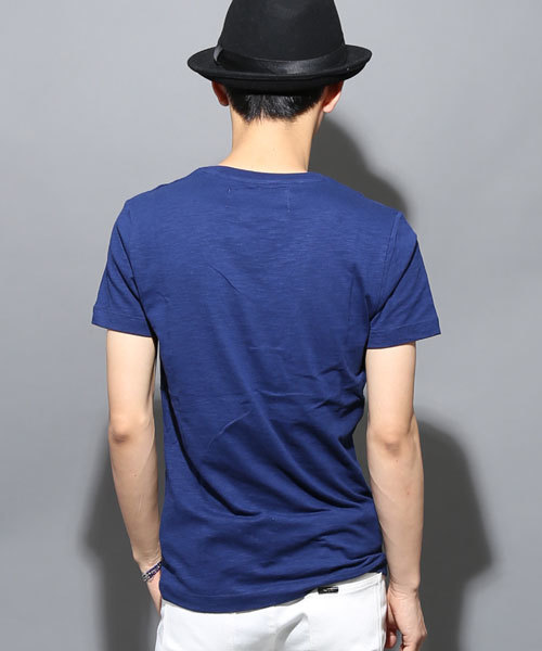 AKM Contemporary（エイケイエムコンテンポラリー）の「【AKM Contemporary】クルーネックスラブポケTEE（Tシャツ/カットソー・メンズ・ネイビー/ブラック/グレー/ホワイト・SMALL/MEDIUM/LARGE）」の13枚目の写真