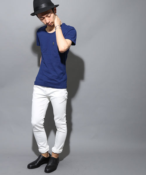 AKM Contemporary（エイケイエムコンテンポラリー）の「【AKM Contemporary】クルーネックスラブポケTEE（Tシャツ/カットソー・メンズ・ネイビー/ブラック/グレー/ホワイト・SMALL/MEDIUM/LARGE）」の8枚目の写真