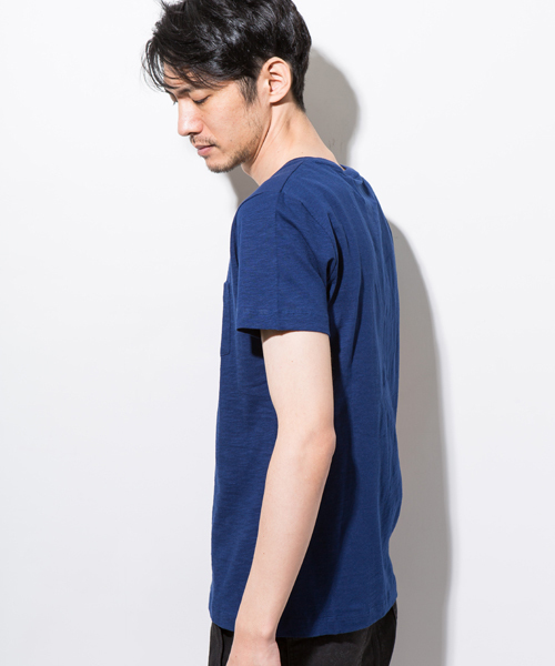 AKM Contemporary（エイケイエムコンテンポラリー）の「【AKM Contemporary】クルーネックスラブポケTEE（Tシャツ/カットソー・メンズ・ネイビー/ブラック/グレー/ホワイト・SMALL/MEDIUM/LARGE）」の20枚目の写真