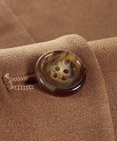 BELLUNA（ベルーナ）の「スエード調素材ロングジレ（その他アウター・レディース・キャメル/カーキ・X-LARGE/MEDIUM/LARGE/XX-LARGE）」の7枚目の写真