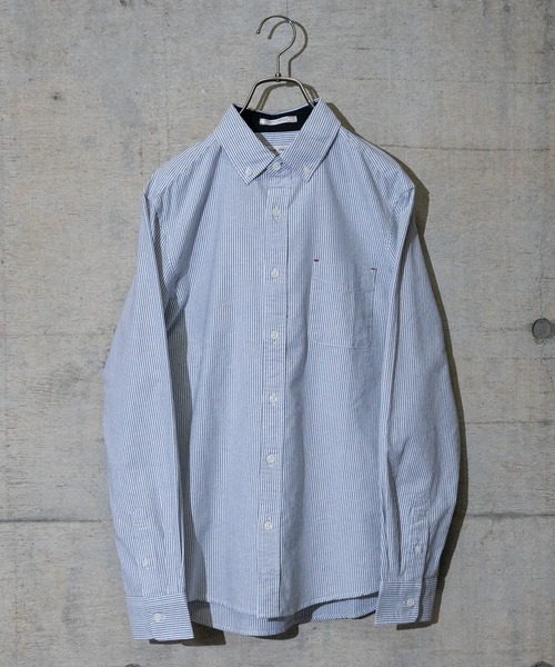 Candy Fantasy（キャンディーファンタジー）の「【a】ライトカラーオックスボタンダウン長袖シャツ（シャツ/ブラウス・メンズ・ホワイト/ネイビー/グレー/サックスブルー/ピンク/ブラック系その他/ブルー系その他/ワイン/ブラック系その他2/ブルー系その他2/ホワイト系その他/ブラック/ベージュ/ミント/ピンク系その他/ブラウン/カーキ・MEDIUM/LARGE/X-LARGE）」の5枚目の写真