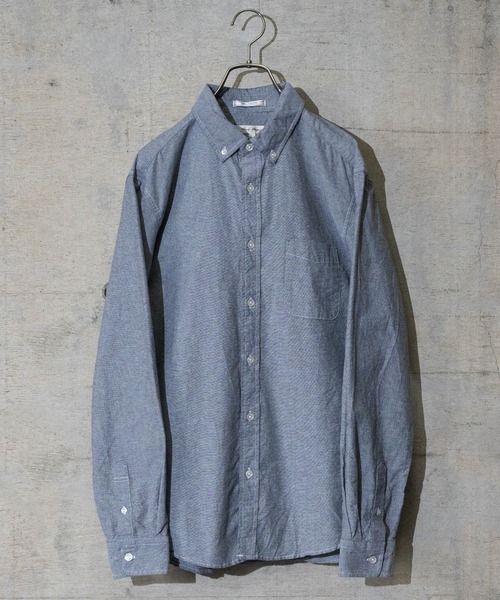 Candy Fantasy（キャンディーファンタジー）の「【a】ライトカラーオックスボタンダウン長袖シャツ（シャツ/ブラウス・メンズ・ホワイト/ネイビー/グレー/サックスブルー/ピンク/ブラック系その他/ブルー系その他/ワイン/ブラック系その他2/ブルー系その他2/ホワイト系その他/ブラック/ベージュ/ミント/ピンク系その他/ブラウン/カーキ・MEDIUM/LARGE/X-LARGE）」の7枚目の写真