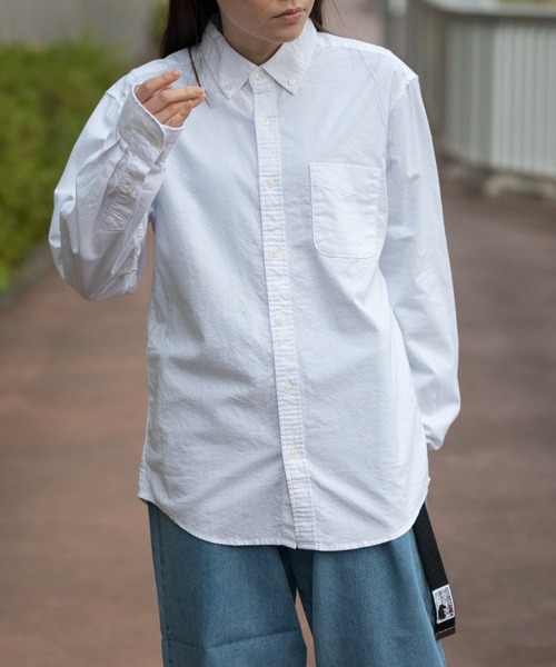 Candy Fantasy（キャンディーファンタジー）の「【a】ライトカラーオックスボタンダウン長袖シャツ（シャツ/ブラウス・メンズ・ホワイト/ネイビー/グレー/サックスブルー/ピンク/ブラック系その他/ブルー系その他/ワイン/ブラック系その他2/ブルー系その他2/ホワイト系その他/ブラック/ベージュ/ミント/ピンク系その他/ブラウン/カーキ・MEDIUM/LARGE/X-LARGE）」の21枚目の写真