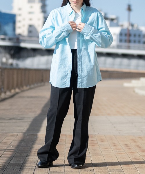 Candy Fantasy（キャンディーファンタジー）の「【a】ライトカラーオックスボタンダウン長袖シャツ（シャツ/ブラウス・メンズ・ホワイト/ネイビー/グレー/サックスブルー/ピンク/ブラック系その他/ブルー系その他/ワイン/ブラック系その他2/ブルー系その他2/ホワイト系その他/ブラック/ベージュ/ミント/ピンク系その他/ブラウン/カーキ・MEDIUM/LARGE/X-LARGE）」の22枚目の写真