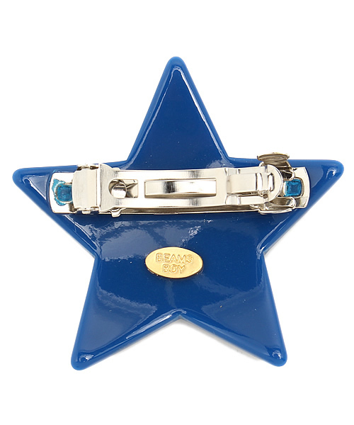 BEAMS BOY（ビームスボーイ）の「BEAMS BOY / CITYロゴ スターバレッタ（バレッタ/ヘアクリップ・レディース・ホワイト/ブラウン/ブルー・ONE SIZE）」の5枚目の写真