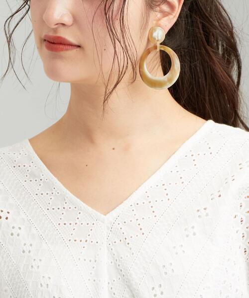 green label relaxing(グリーンレーベルリラクシング)の「CFC カットワーク カフタン ワンピース(ワンピース・レディース・ブラック/オフホワイト・FREE)」の10枚目の写真