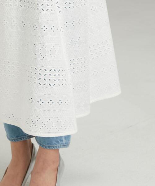 green label relaxing(グリーンレーベルリラクシング)の「CFC カットワーク カフタン ワンピース(ワンピース・レディース・ブラック/オフホワイト・FREE)」の7枚目の写真