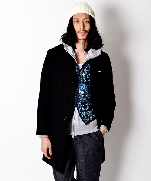 SHIPS JET BLUE（シップスジェットブルー）の「JB: チェスターコート■●（チェスターコート・メンズ・ブラック/ネイビー/チャコールグレー・MEDIUM/SMALL/LARGE）」の6枚目の写真