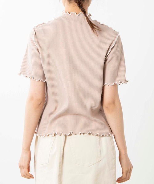 WEGO（ウィゴー）の「WEGO/配色メロウプチハイリブTシャツ（Tシャツ/カットソー・レディース・ホワイト/ベージュ・FREE）」の12枚目の写真