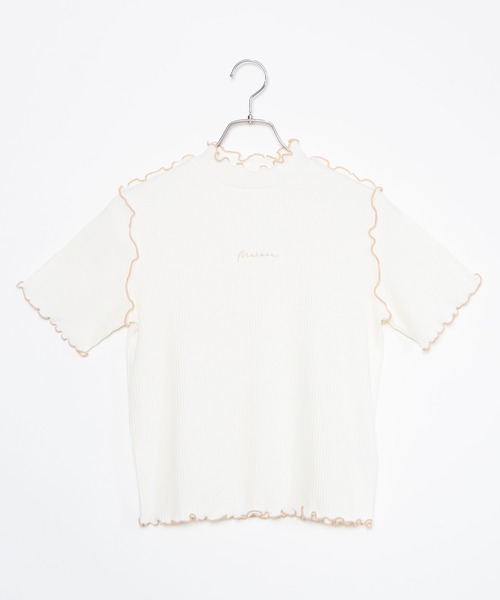 WEGO（ウィゴー）の「WEGO/配色メロウプチハイリブTシャツ（Tシャツ/カットソー・レディース・ホワイト/ベージュ・FREE）」の14枚目の写真