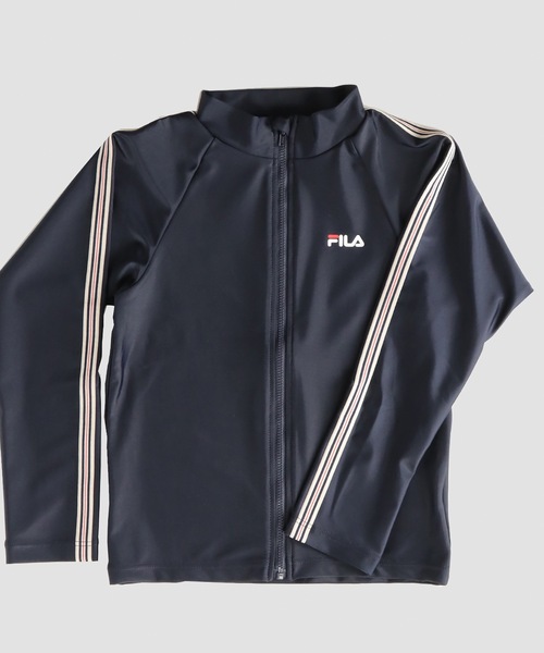 Fila フィラ キッズロゴラッシュガード 長袖 ジップアップ スクール水着 スポーティー ラッシュガード Fila フィラ のファッション通販 Zozotown