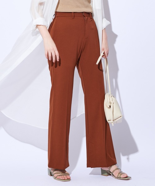 natural couture（ナチュラルクチュール）の「インサイドスリットカットパンツ（その他パンツ・レディース・アイボリー/ブラウン・L/S/M）」の6枚目の写真