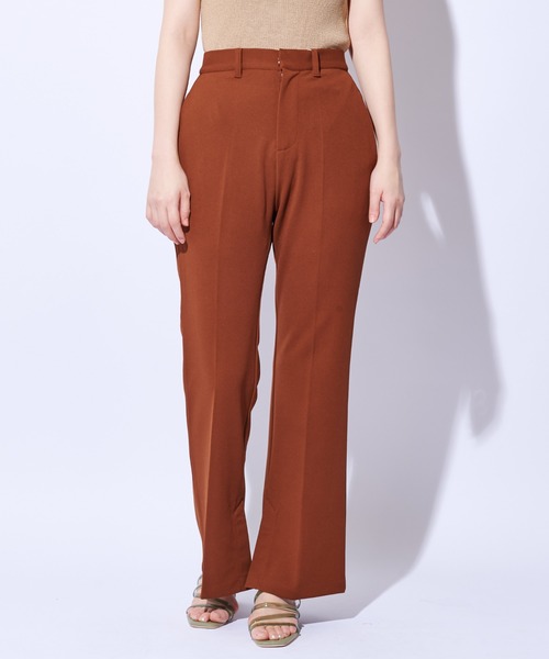 natural couture（ナチュラルクチュール）の「インサイドスリットカットパンツ（その他パンツ・レディース・アイボリー/ブラウン・L/S/M）」の10枚目の写真