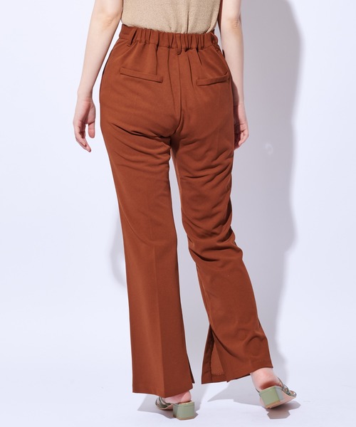 natural couture（ナチュラルクチュール）の「インサイドスリットカットパンツ（その他パンツ・レディース・アイボリー/ブラウン・L/S/M）」の12枚目の写真
