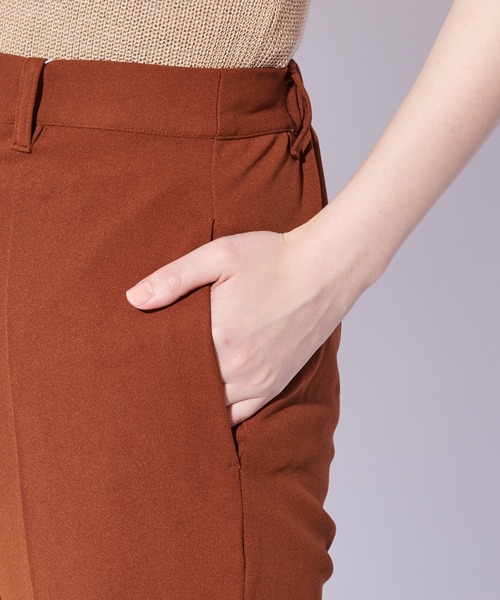 natural couture（ナチュラルクチュール）の「インサイドスリットカットパンツ（その他パンツ・レディース・アイボリー/ブラウン・L/S/M）」の15枚目の写真