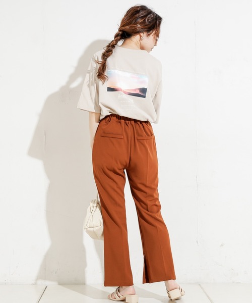 natural couture（ナチュラルクチュール）の「インサイドスリットカットパンツ（その他パンツ・レディース・アイボリー/ブラウン・L/S/M）」の21枚目の写真