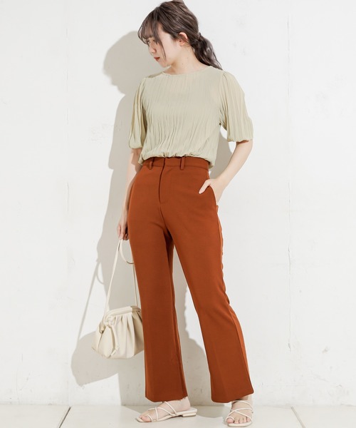 natural couture（ナチュラルクチュール）の「インサイドスリットカットパンツ（その他パンツ・レディース・アイボリー/ブラウン・L/S/M）」の19枚目の写真