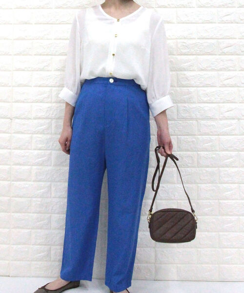 fredy repit(フレディレピ)の「ドライタッチストレートパンツ(その他パンツ・レディース・ベージュ/ブルー・38/36)」の5枚目の写真