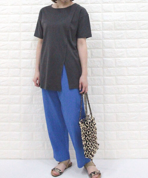 fredy repit(フレディレピ)の「ドライタッチストレートパンツ(その他パンツ・レディース・ベージュ/ブルー・38/36)」の4枚目の写真