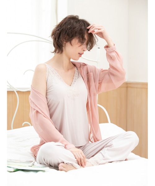 fifth（フィフス）の「ドロップショルダーシアーシャツ（シャツ/ブラウス・レディース・ライトグリーン/ピンク/ホワイト・MEDIUM）」の8枚目の写真