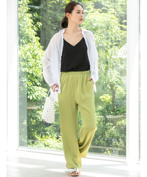 fifth（フィフス）の「ドロップショルダーシアーシャツ（シャツ/ブラウス・レディース・ライトグリーン/ピンク/ホワイト・MEDIUM）」の10枚目の写真