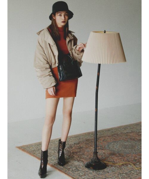 GYDA（ジェイダ）の「テレコタートルタイトワンピース（ワンピース・レディース・ブラック/オレンジ/ベージュ・FREE）」の13枚目の写真