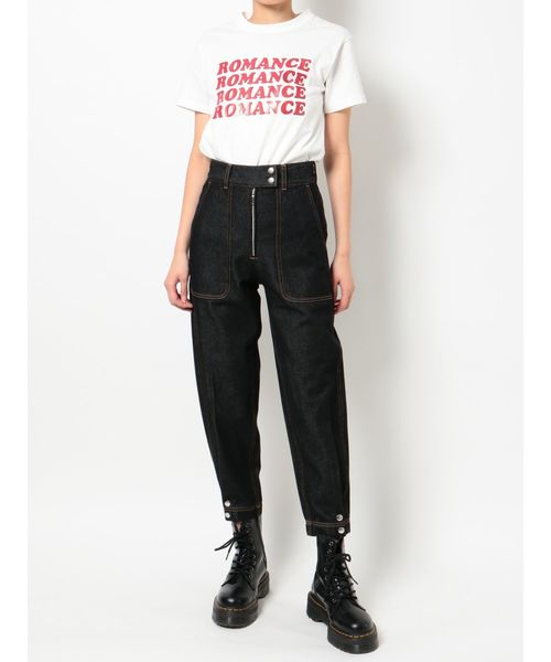 jouetie（ジュエティ）の「ヘムボタンカラーステッチパンツ（その他パンツ・レディース・アイボリー/ブラック・SMALL/MEDIUM）」の7枚目の写真