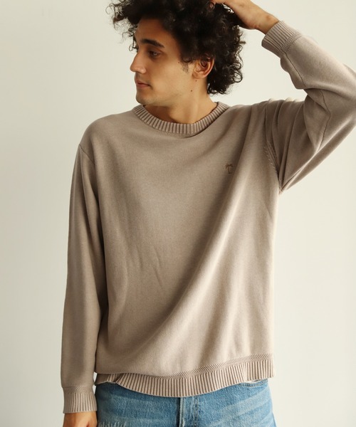 BAYFLOW(ベイフロー)の「12Gフェイドニットプルオーバー L/S(ニット/セーター・メンズ・チャコールグレー/ベージュ/グリーン/ピンク・SMALL/MEDIUM/LARGE)」の3枚目の写真