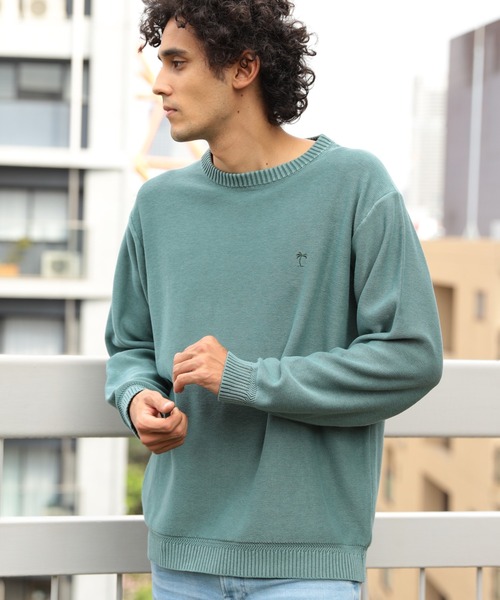 BAYFLOW(ベイフロー)の「12Gフェイドニットプルオーバー L/S(ニット/セーター・メンズ・チャコールグレー/ベージュ/グリーン/ピンク・SMALL/MEDIUM/LARGE)」の4枚目の写真