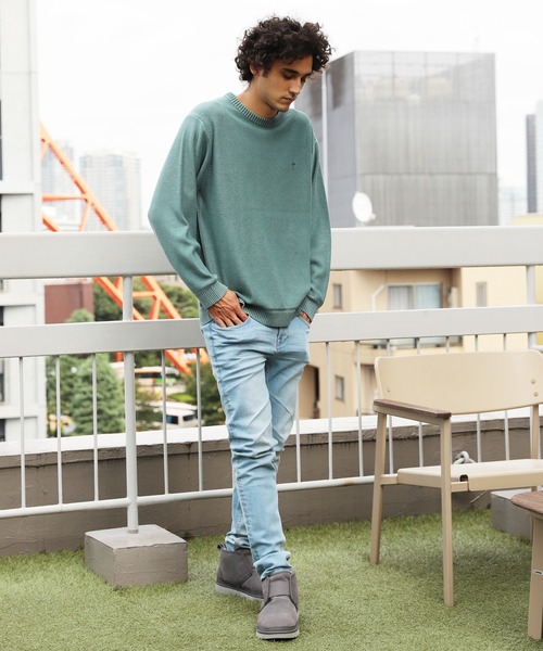 BAYFLOW(ベイフロー)の「12Gフェイドニットプルオーバー L/S(ニット/セーター・メンズ・チャコールグレー/ベージュ/グリーン/ピンク・SMALL/MEDIUM/LARGE)」の6枚目の写真