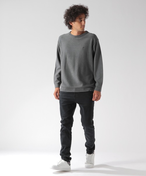 BAYFLOW(ベイフロー)の「12Gフェイドニットプルオーバー L/S(ニット/セーター・メンズ・チャコールグレー/ベージュ/グリーン/ピンク・SMALL/MEDIUM/LARGE)」の7枚目の写真