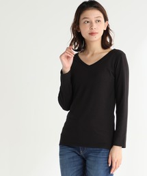 Honeys（ハニーズ）の「あったかＶネックＴ（Tシャツ/カットソー）」