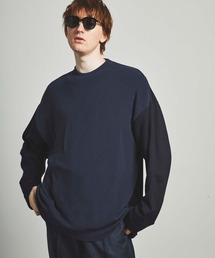 MAISON SPECIAL | 《ユニセックスアイテム》ハイツイスト畦編みニットコンビプライムオーバーポンチプルオーバー 【MAISON SPECIAL/メゾンスペシャル】(Tシャツ/カットソー)