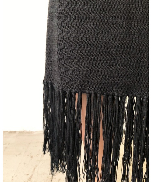 Auntie Rosa Holiday(アンティローザホリデー)の「フリンジ柄編みスカート(スカート・レディース・ブラウン/ナチュラル/ブラック・FREE)」の15枚目の写真