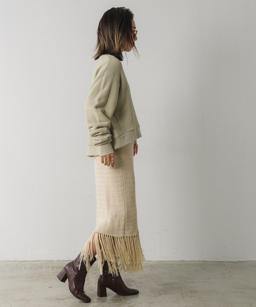 Auntie Rosa Holiday(アンティローザホリデー)の「フリンジ柄編みスカート(スカート・レディース・ブラウン/ナチュラル/ブラック・FREE)」の21枚目の写真
