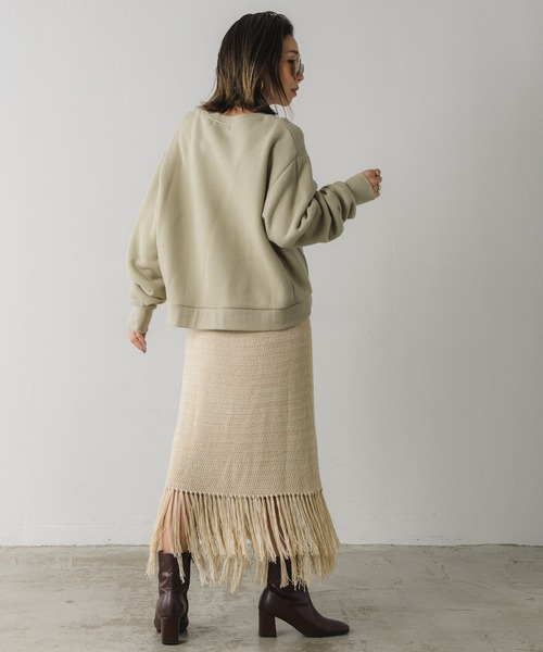 Auntie Rosa Holiday(アンティローザホリデー)の「フリンジ柄編みスカート(スカート・レディース・ブラウン/ナチュラル/ブラック・FREE)」の22枚目の写真