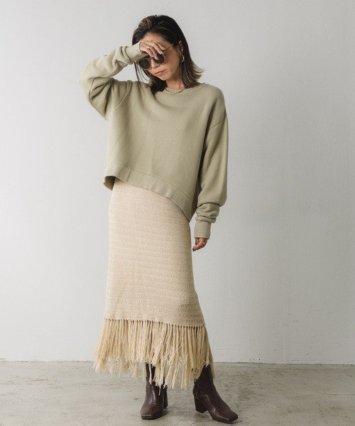 Auntie Rosa Holiday(アンティローザホリデー)の「フリンジ柄編みスカート(スカート・レディース・ブラウン/ナチュラル/ブラック・FREE)」の17枚目の写真