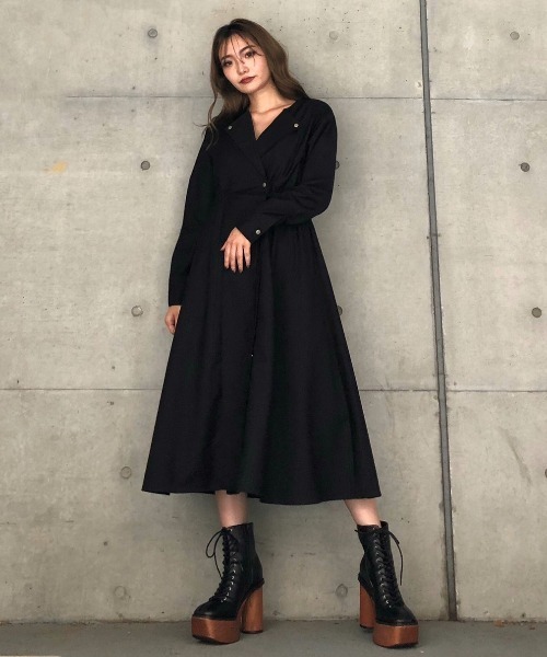 ENVYM(アンビー)の「T/R OP(ワンピース・レディース・ブラック/ブラウン・FREE)」の13枚目の写真