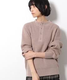 LAKOLE（ラコレ）の「12Gワッフルヘンリーネックプルオーバー / LAKOLE（ニット/セーター・レディース）」