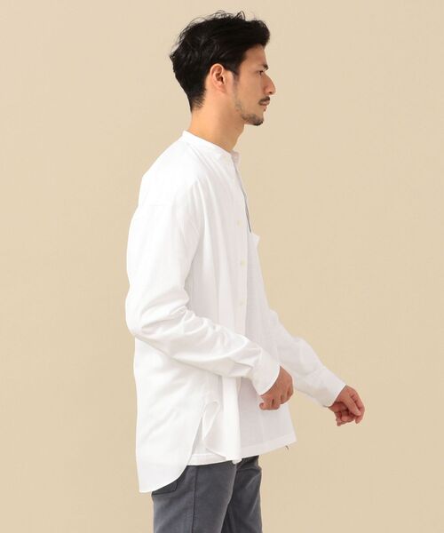 SHIPS（シップス）の「SHIPS: ビッグシルエット 速乾 ジャージー バンドカラー シャツ（シャツ/ブラウス・メンズ・ホワイト/ブルー/ネイビー・MEDIUM/LARGE/SMALL/X-LARGE）」の7枚目の写真