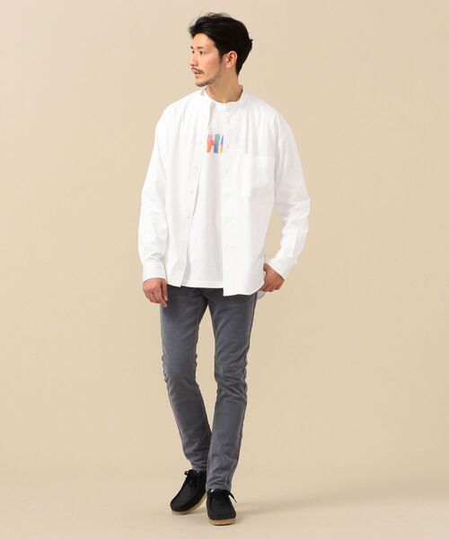 SHIPS（シップス）の「SHIPS: ビッグシルエット 速乾 ジャージー バンドカラー シャツ（シャツ/ブラウス・メンズ・ホワイト/ブルー/ネイビー・MEDIUM/LARGE/SMALL/X-LARGE）」の8枚目の写真