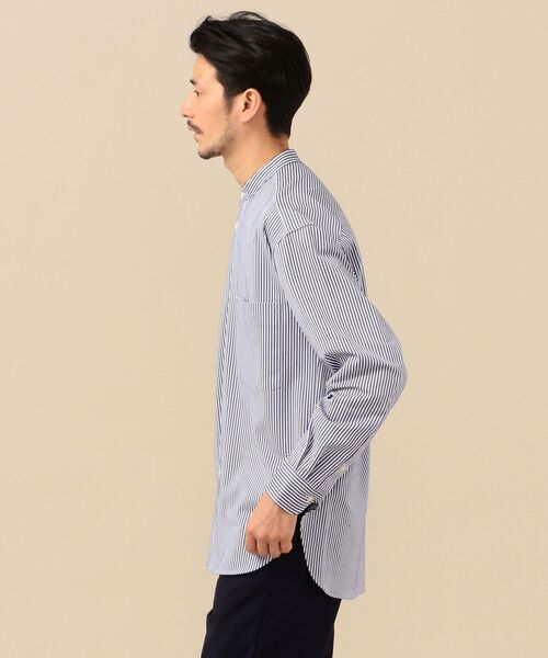 SHIPS（シップス）の「SHIPS: ビッグシルエット 速乾 ジャージー バンドカラー シャツ（シャツ/ブラウス・メンズ・ホワイト/ブルー/ネイビー・MEDIUM/LARGE/SMALL/X-LARGE）」の13枚目の写真