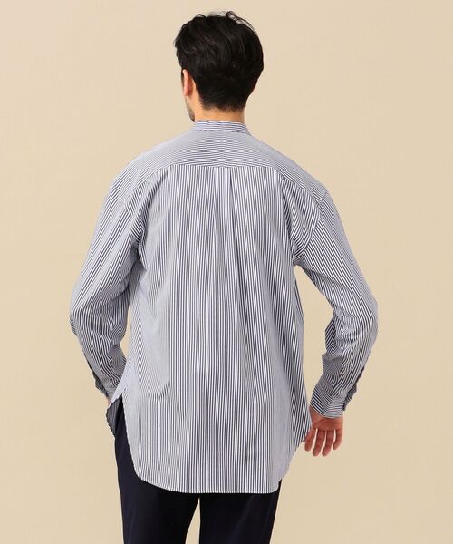 SHIPS（シップス）の「SHIPS: ビッグシルエット 速乾 ジャージー バンドカラー シャツ（シャツ/ブラウス・メンズ・ホワイト/ブルー/ネイビー・MEDIUM/LARGE/SMALL/X-LARGE）」の14枚目の写真