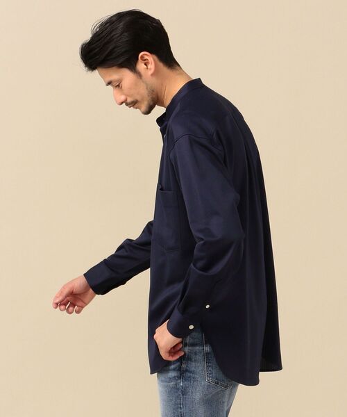 SHIPS（シップス）の「SHIPS: ビッグシルエット 速乾 ジャージー バンドカラー シャツ（シャツ/ブラウス・メンズ・ホワイト/ブルー/ネイビー・MEDIUM/LARGE/SMALL/X-LARGE）」の17枚目の写真