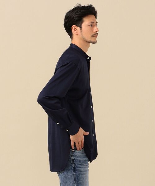 SHIPS（シップス）の「SHIPS: ビッグシルエット 速乾 ジャージー バンドカラー シャツ（シャツ/ブラウス・メンズ・ホワイト/ブルー/ネイビー・MEDIUM/LARGE/SMALL/X-LARGE）」の19枚目の写真