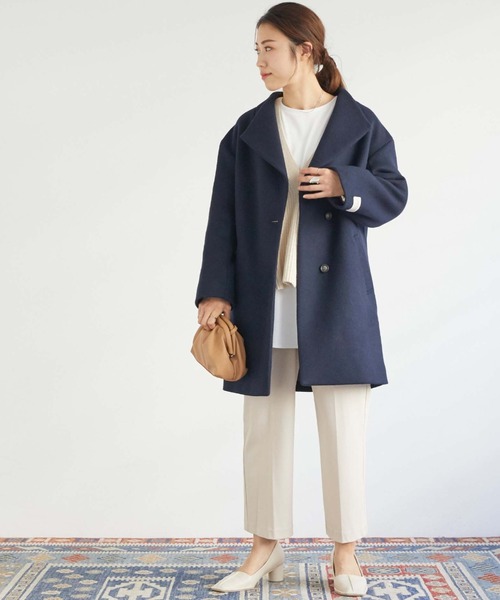 Doux チェスターコートarchives ドゥアルシーヴ のファッション ビッグカラーチェスターコート チェスターコート Doux