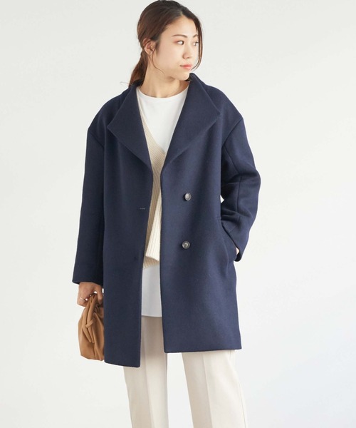 Doux チェスターコートarchives ドゥアルシーヴ のファッション ビッグカラーチェスターコート チェスターコート Doux